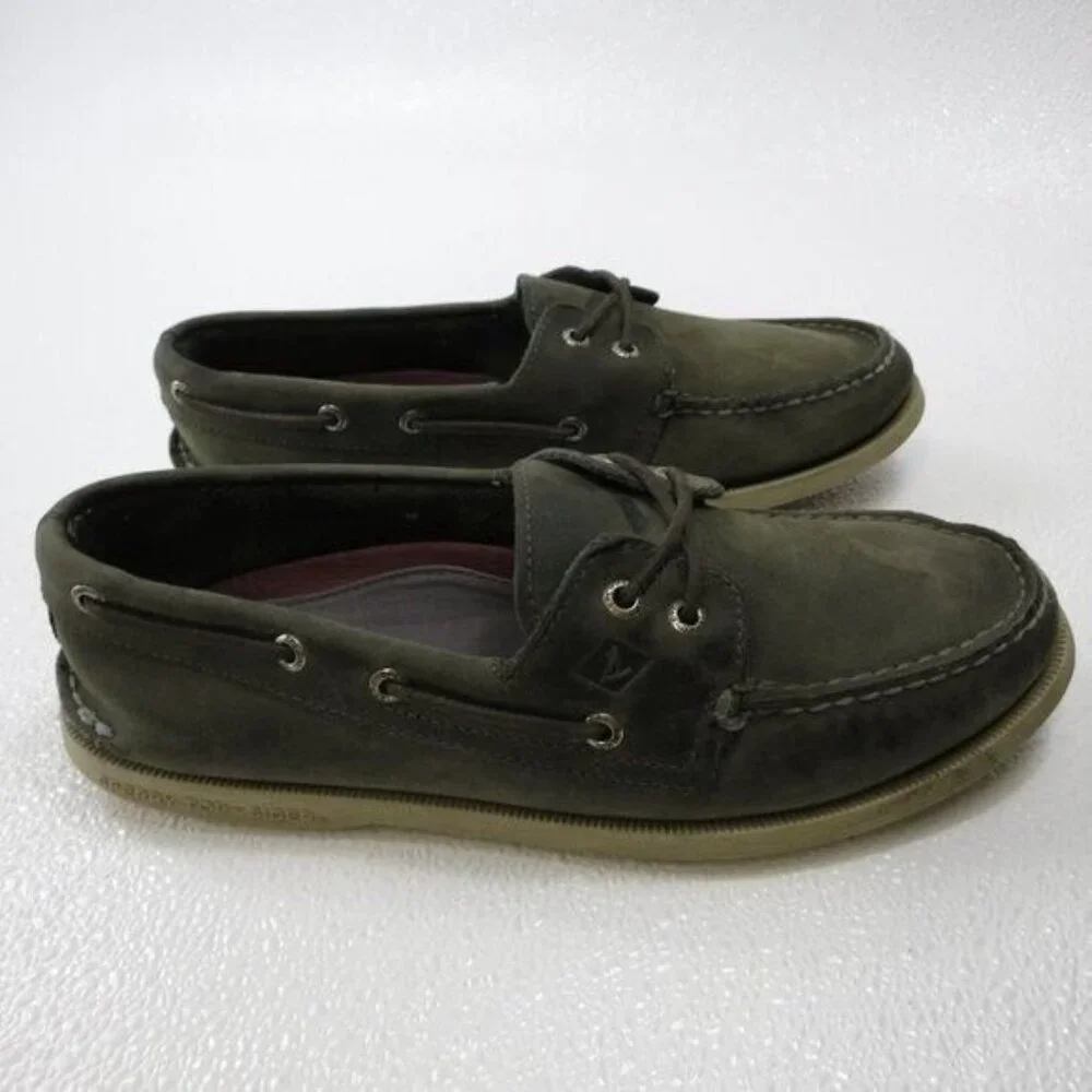 Sperry Top-Sider Nubuck Leather Deck Boat Shoes Mens Casual Footwear Sz 9.5 M